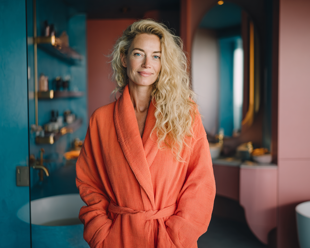 Robe de chambre femme coton