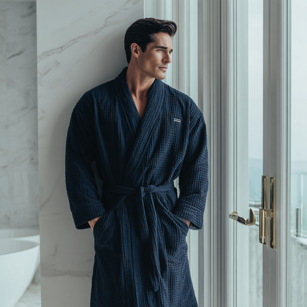 Robe de chambre homme coton