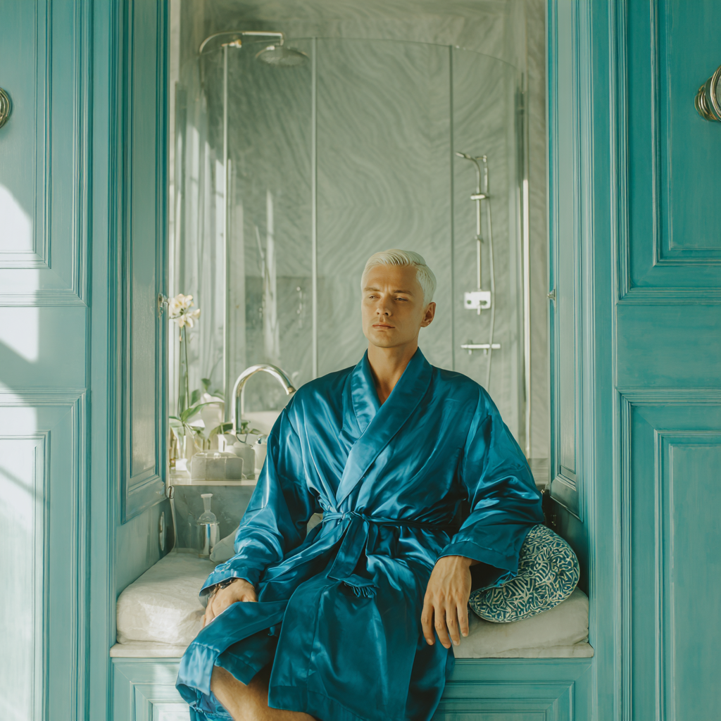 Robe de chambre homme satin