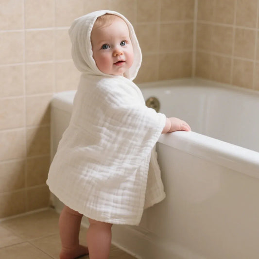 Robe de chambre bébé bain