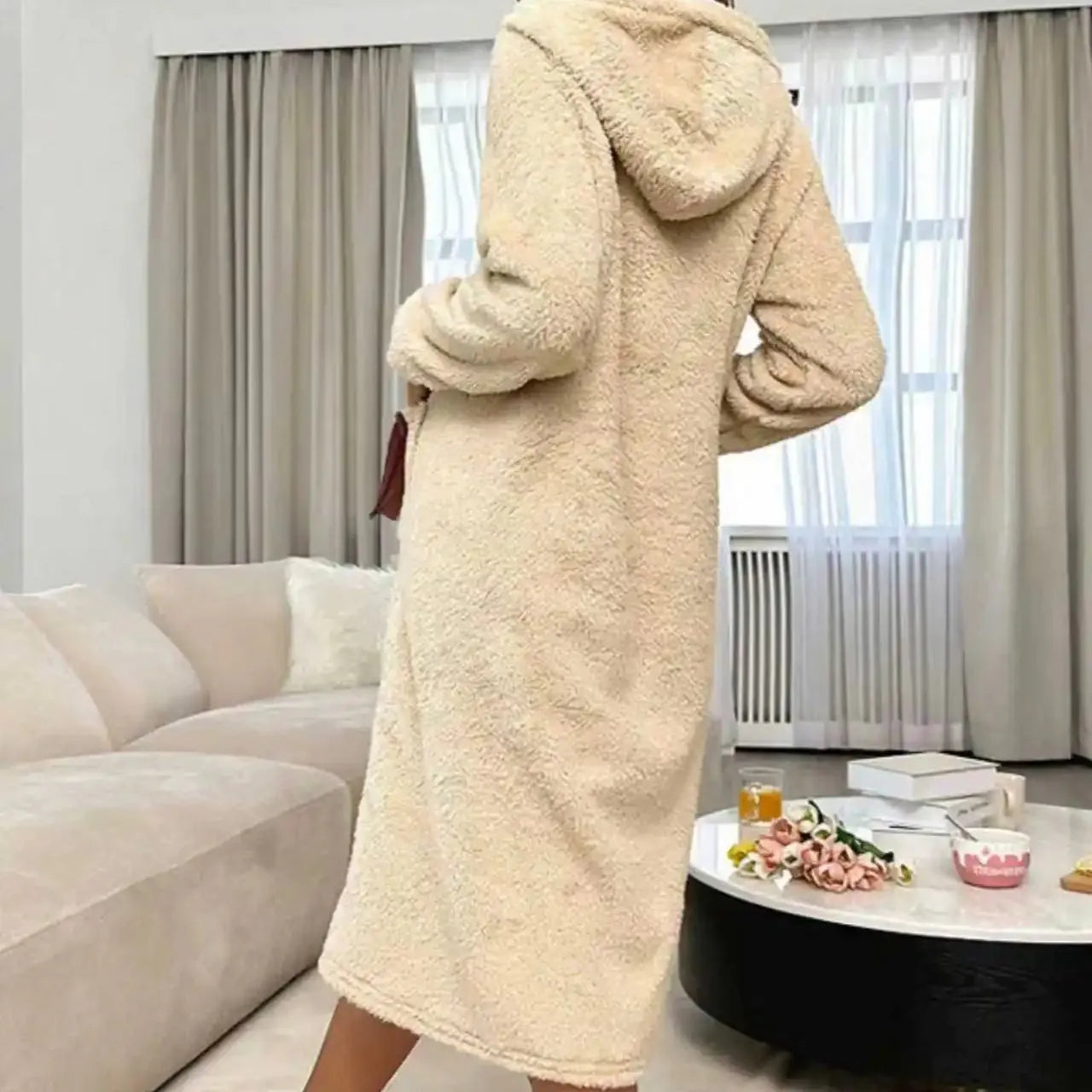 Robe de chambre beige
