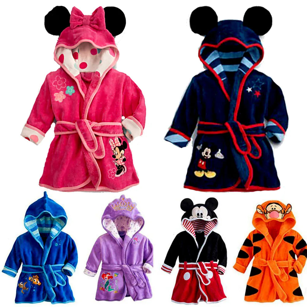 Robe de chambre enfant dessin animé