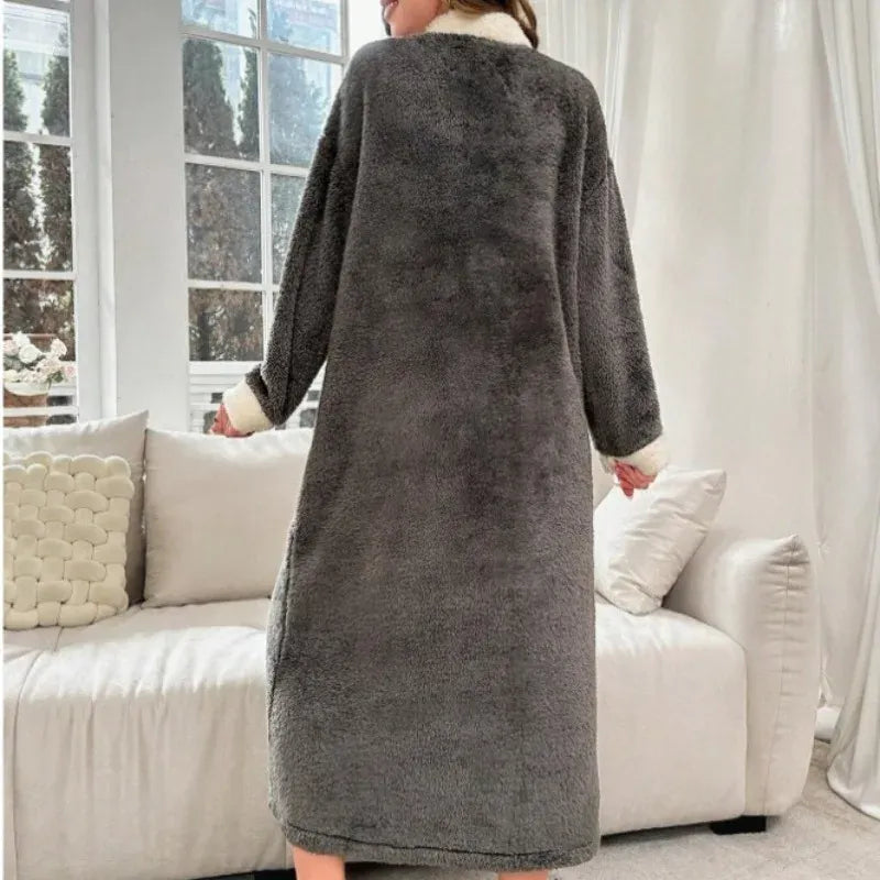Robe de chambre femme chaude hiver
