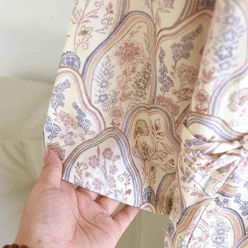 Robe de chambre femme coton bio