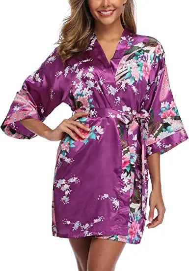 Robe de chambre femme imprimée