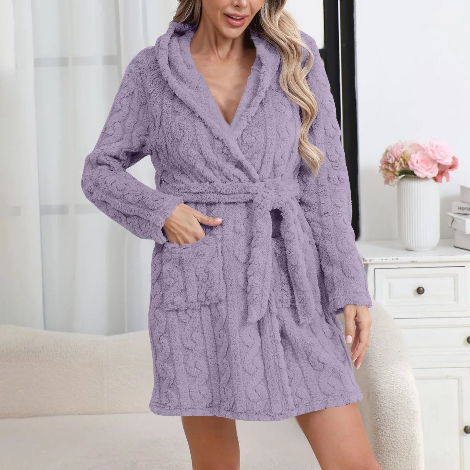 Robe de chambre femme maison hiver