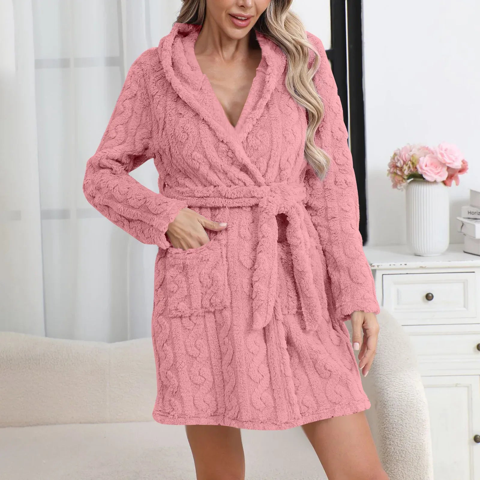 Robe de chambre femme maison hiver