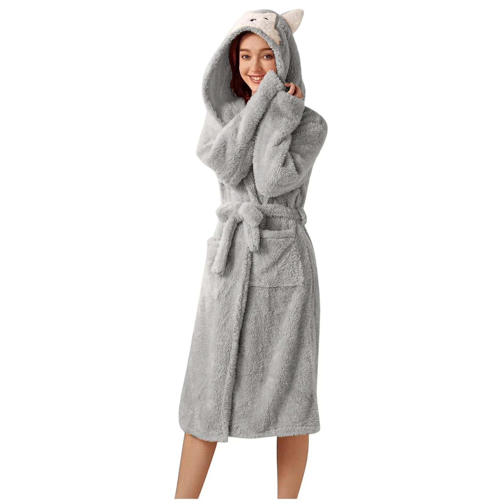 Robe de chambre femme polaire chaude