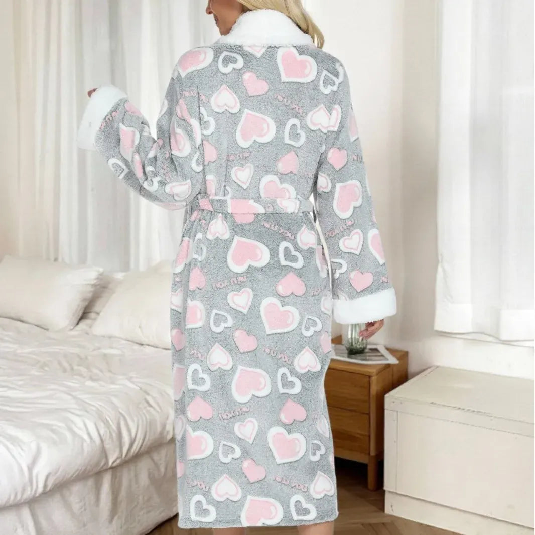Robe de chambre femme polaire épaisse