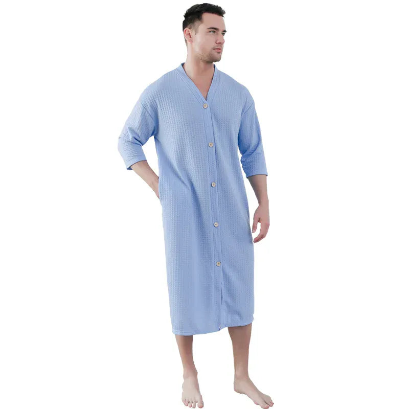 Robe de chambre homme boutonnée
