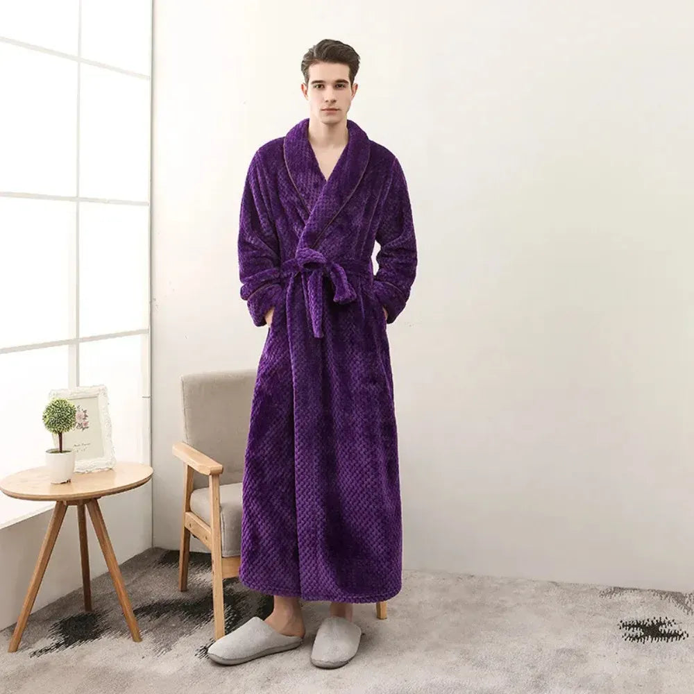 Robe de chambre homme polaire chaude