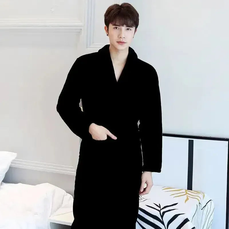 Robe de chambre homme polaire épaisse
