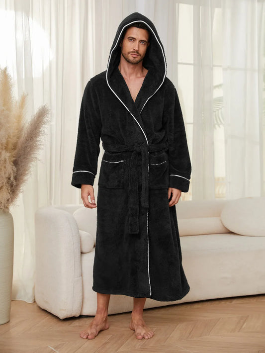 Robe de chambre homme polaire longue