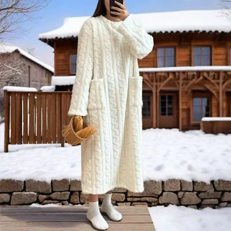 Robe de chambre longue et chaude