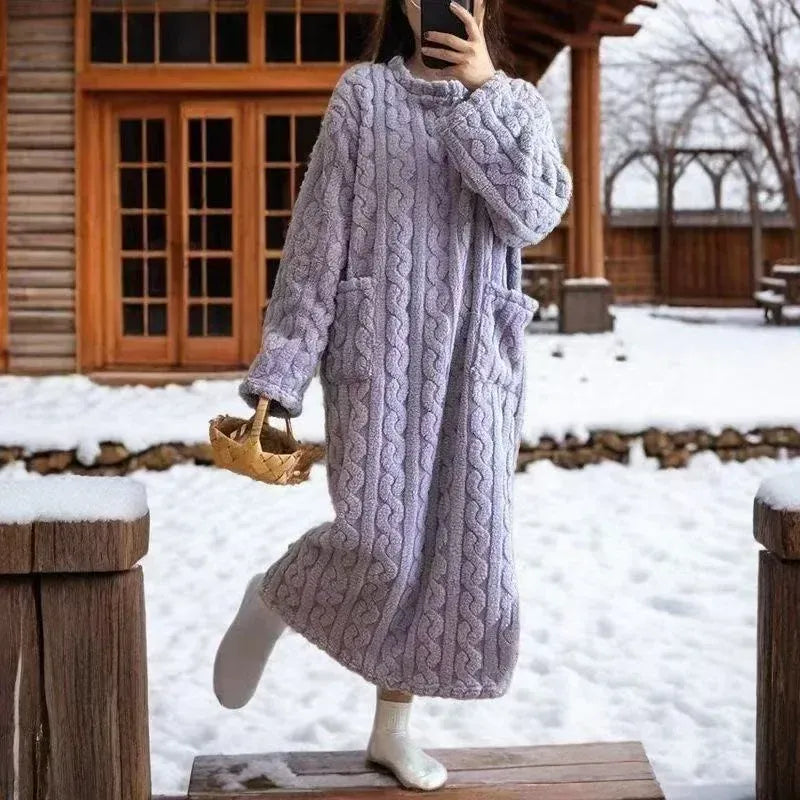 Robe de chambre longue et chaude