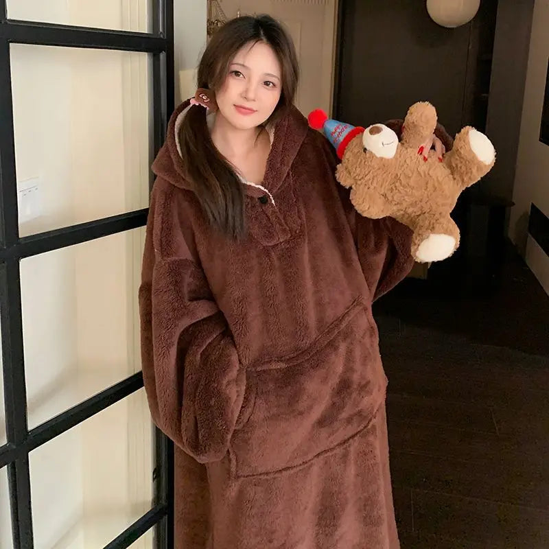 Robe de chambre montagne hiver