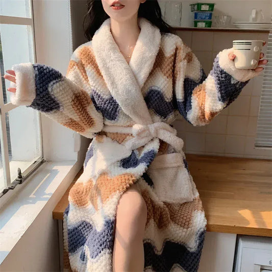 Robe de chambre polaire épaisse
