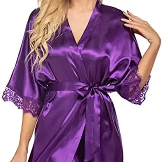 Robe de chambre violette